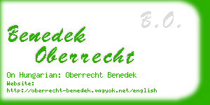 benedek oberrecht business card